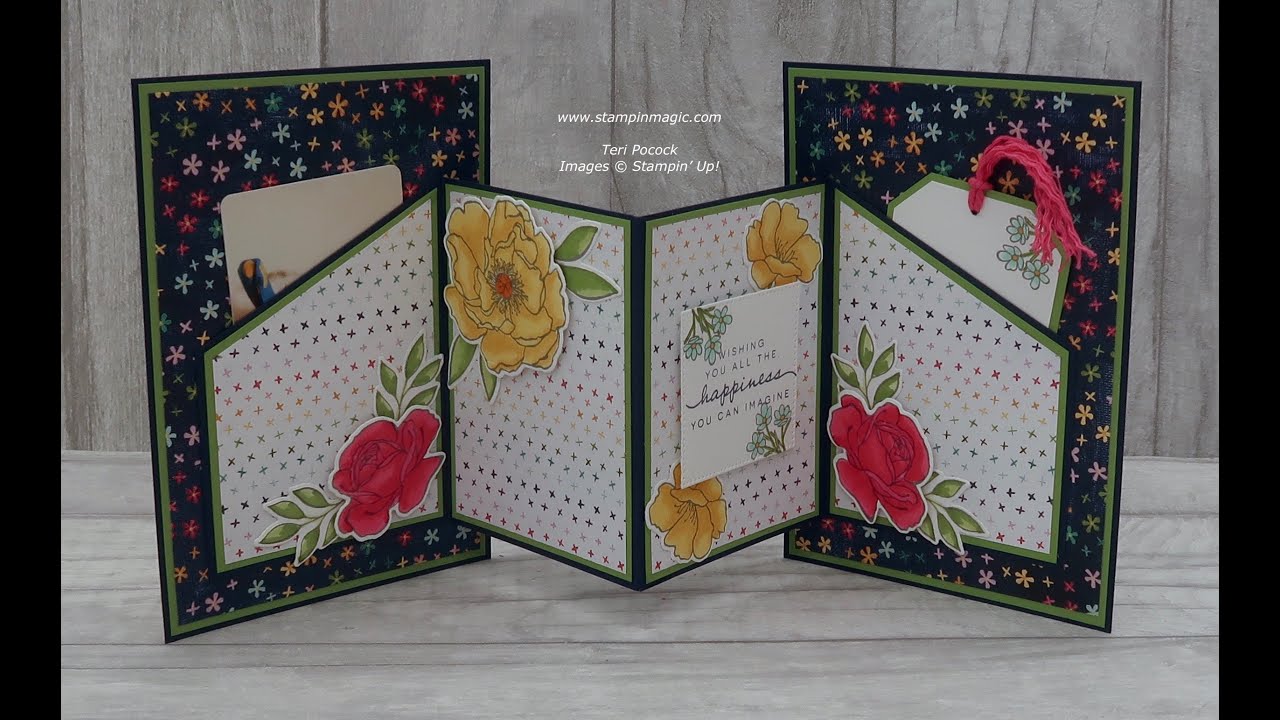 Happiness Abounds - Fancy Fold Pop Out Gift Card Holder