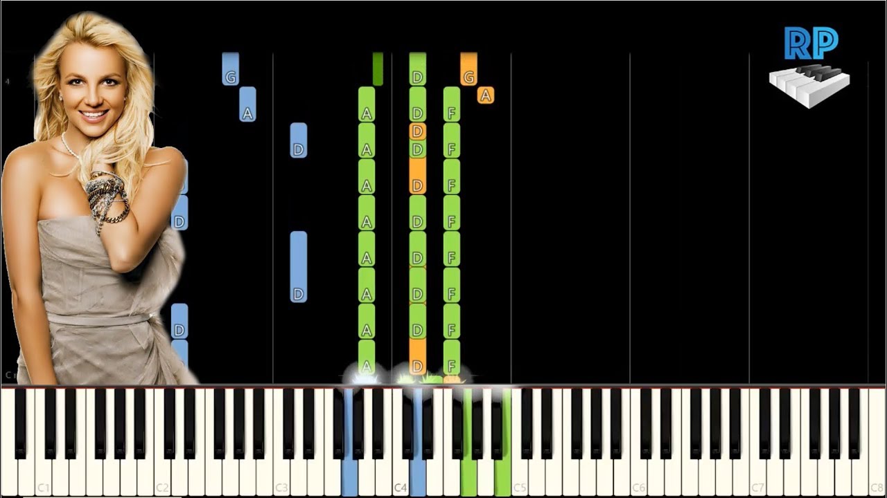 Britney Spears - Overprotected - Synthesia Piano Tutorial