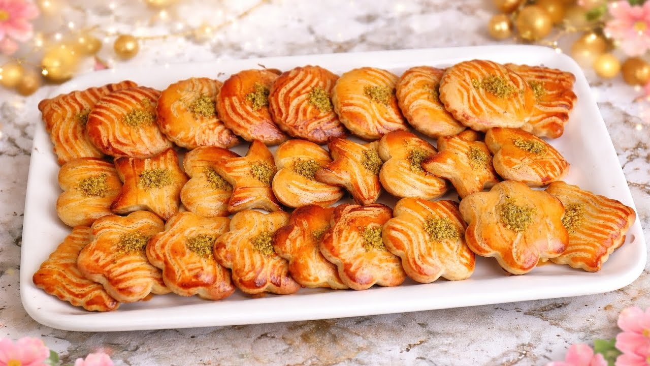 طرز تهیه کلچه‌ های مخصوص عید | شیرینی خانگی نرم و خوشمزه. Beautiful Eid Cookies Recipel