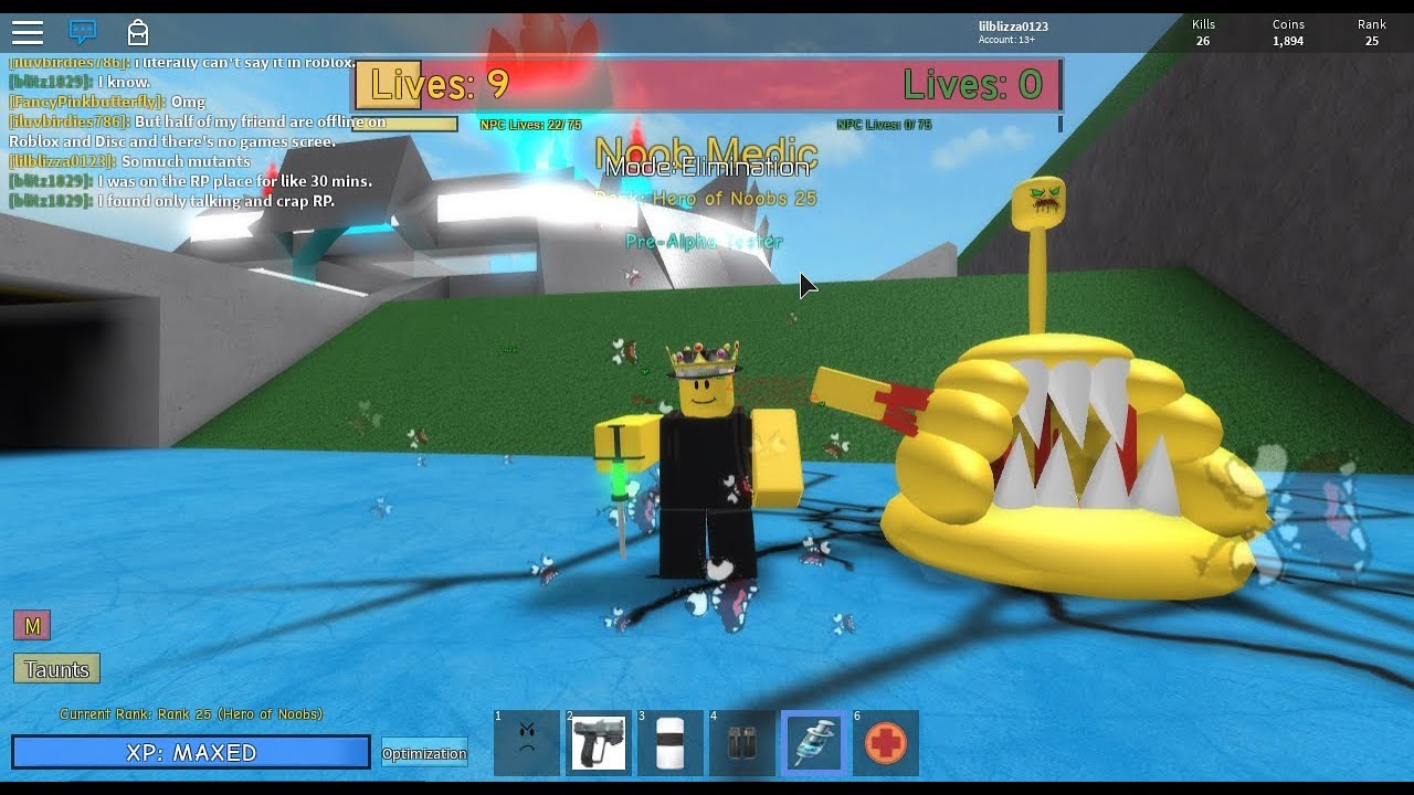 (Noobs Vs Zombies realish) my army of mutants