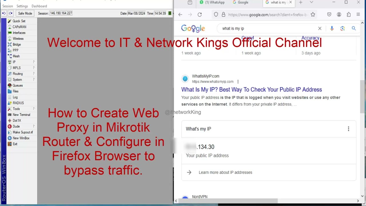 How to Create Web Proxy in Mikrotik Router & Web Proxy Configure in Firefox Browser  @itnetworkKing