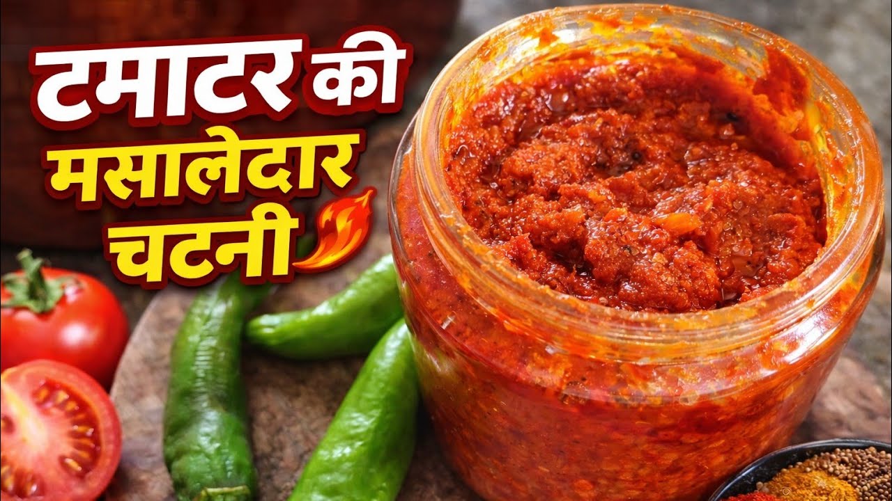 “एक बार चख ली, तो रोटी कम पड़ जाएगी 🔥”| Tomato Chutney Recipe#EasyRecipe