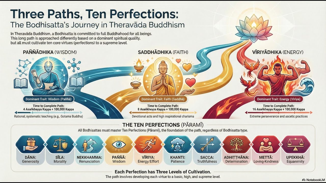 The Three Kinds of Bodhisatta and the Path of Pāramī in Theravāda Buddhism