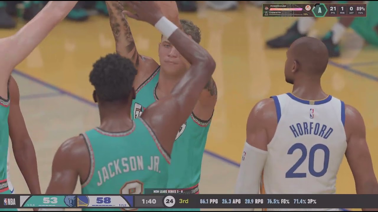 NBA 2K26 playoffs MEM vs GSW
