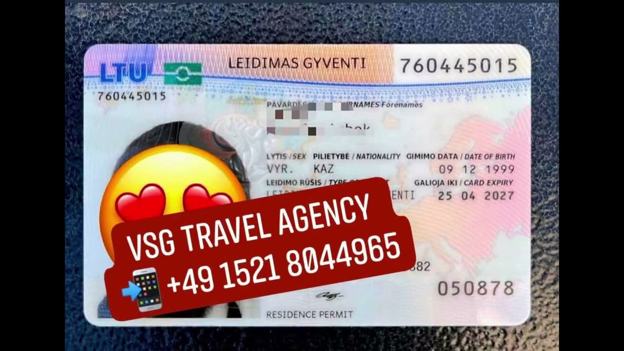 Lithuania Temporary Residence Card ( TRC) via VSG TRAVEL AGENCY