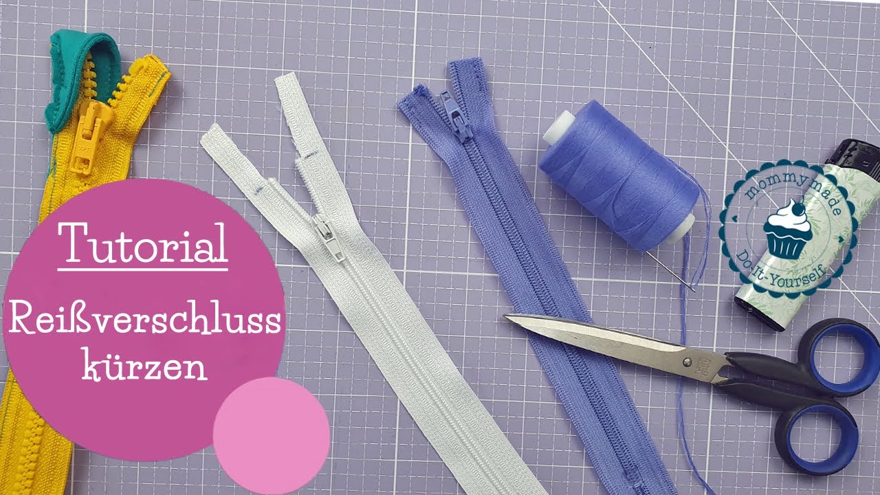 Reißverschluss vorbereiten und kürzen | Nähen lernen | DIY Nähanleitung | mommymade