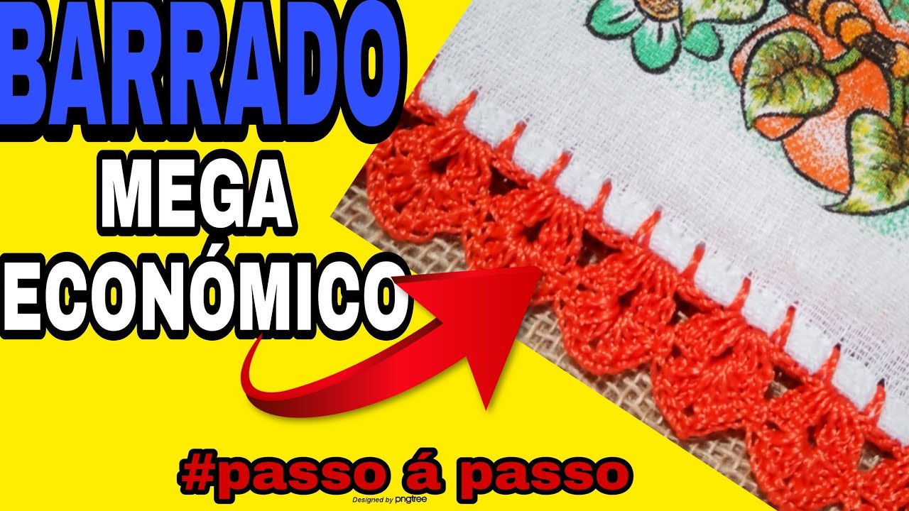 BARRADO DE PANO DE PRATO (duas carreiras) Mega facil e economico