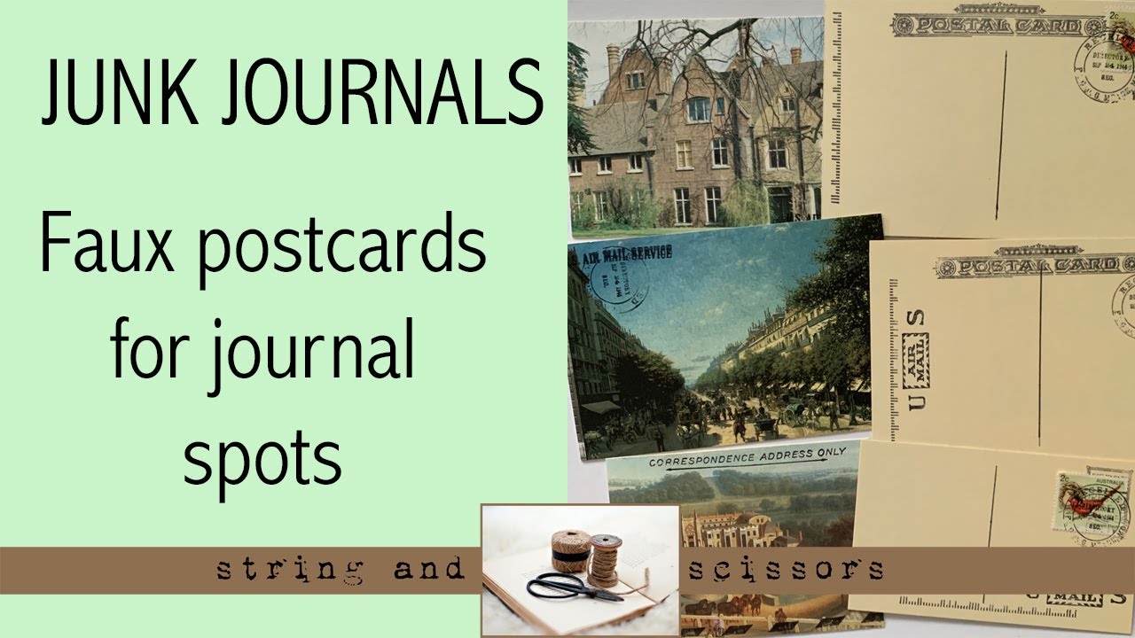 Junk Journal with me: Making Faux Postcards as journaling spots