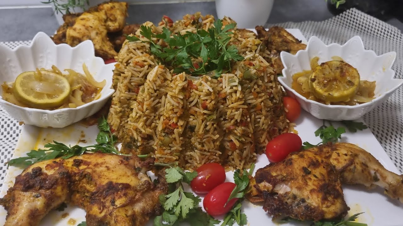 أسهل طريقة وارخص أرز بادجاج مشوي الديدة بي مكونات بسيطين وبطريقة سهلة جيدا روعه روعه 