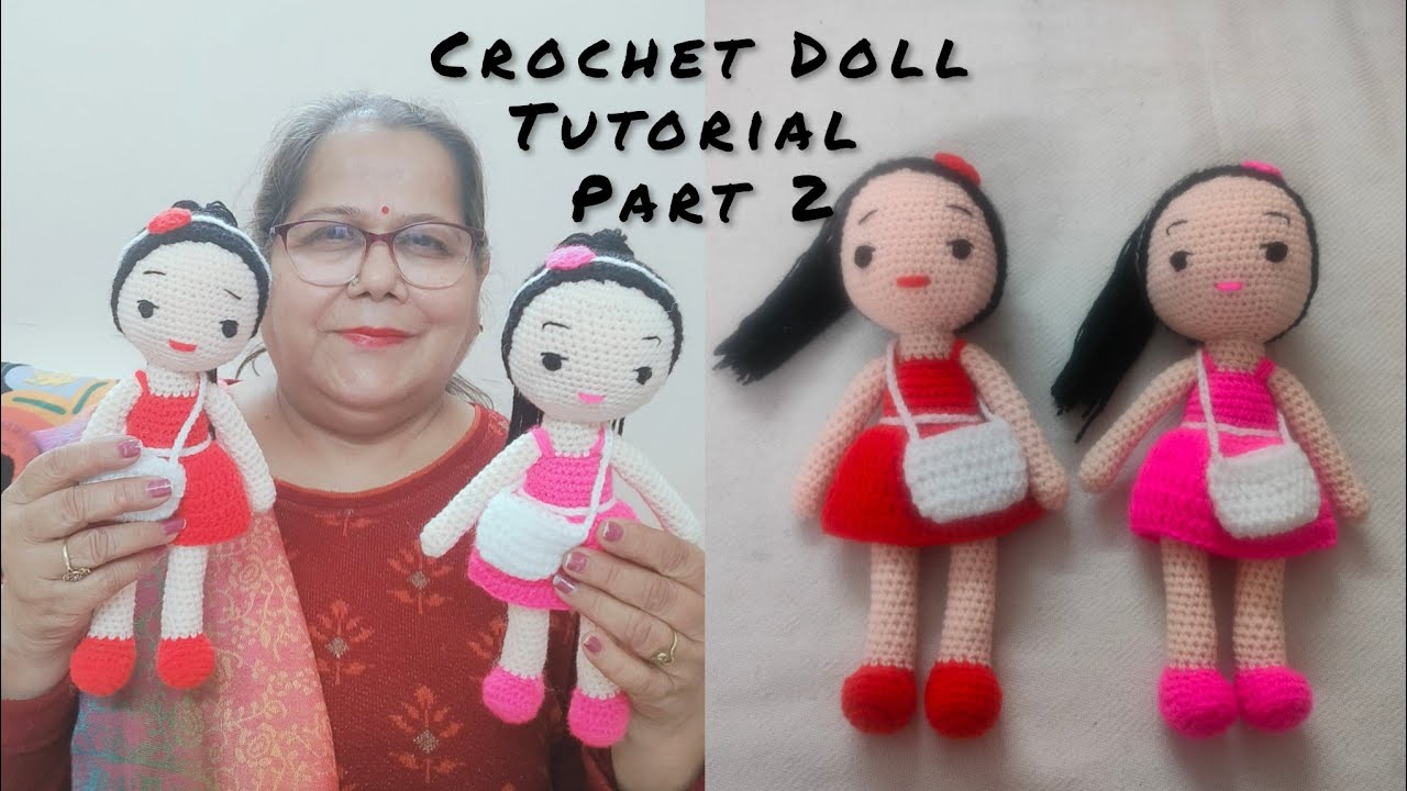 Crochet doll tutorial Part 2 !! Complete your doll !! Watch the full video! Very easy tutorial!