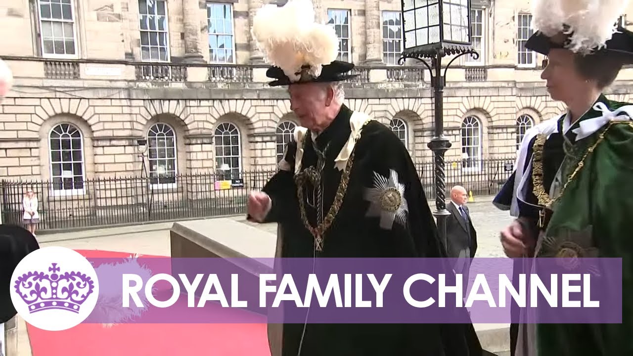 Charles and Anne Attend Thistle Service in Edinburgh