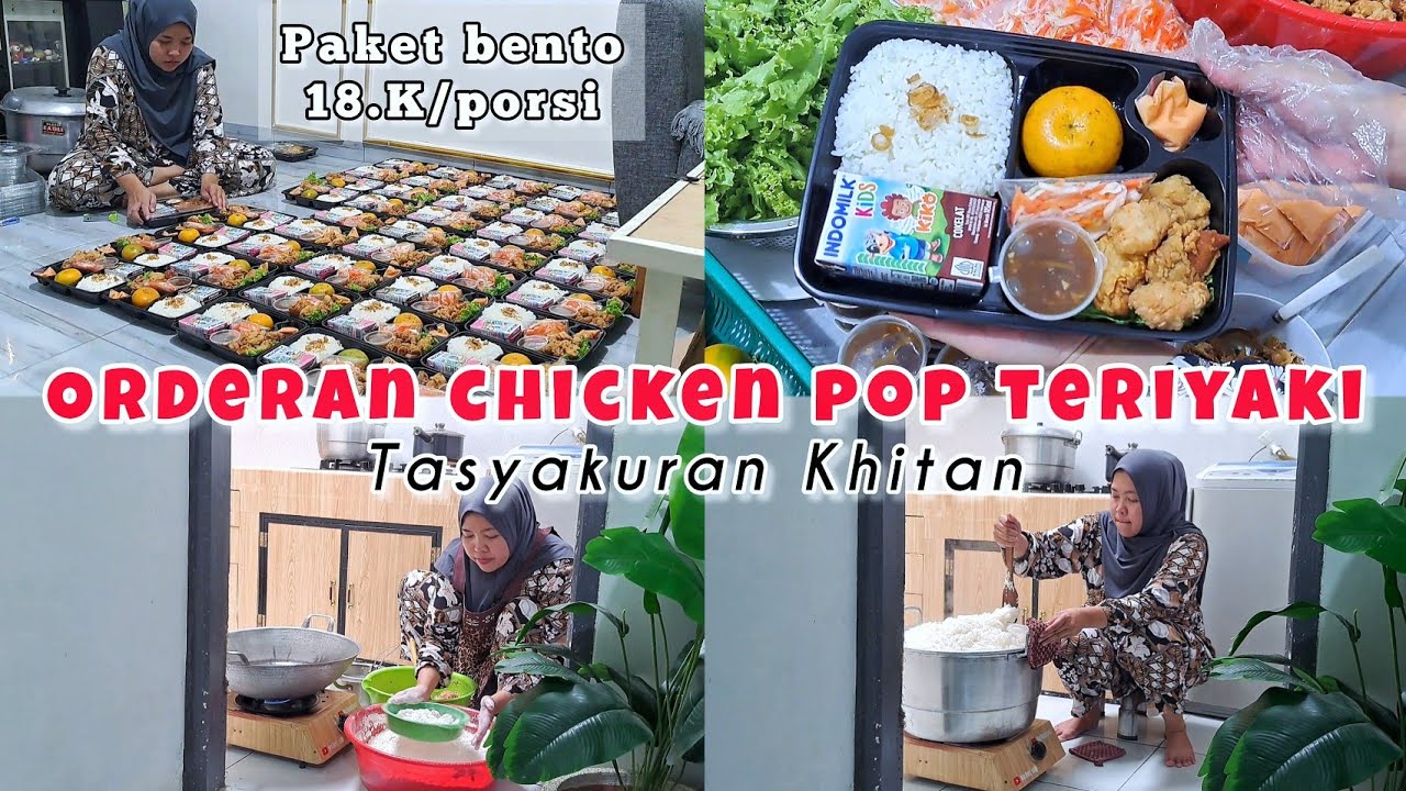 ORDERAN CHICKEN POP TERIYAKI ALA HOKBEN,TASYAKURAN KHITAN #nasibento #chickenteriyaki #niahermanto