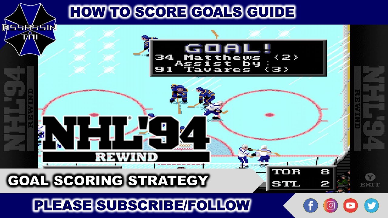 NHL 94 Rewind - How To Score Goals In NHL 94 Rewind - In Depth Walkthrough - With Commentary