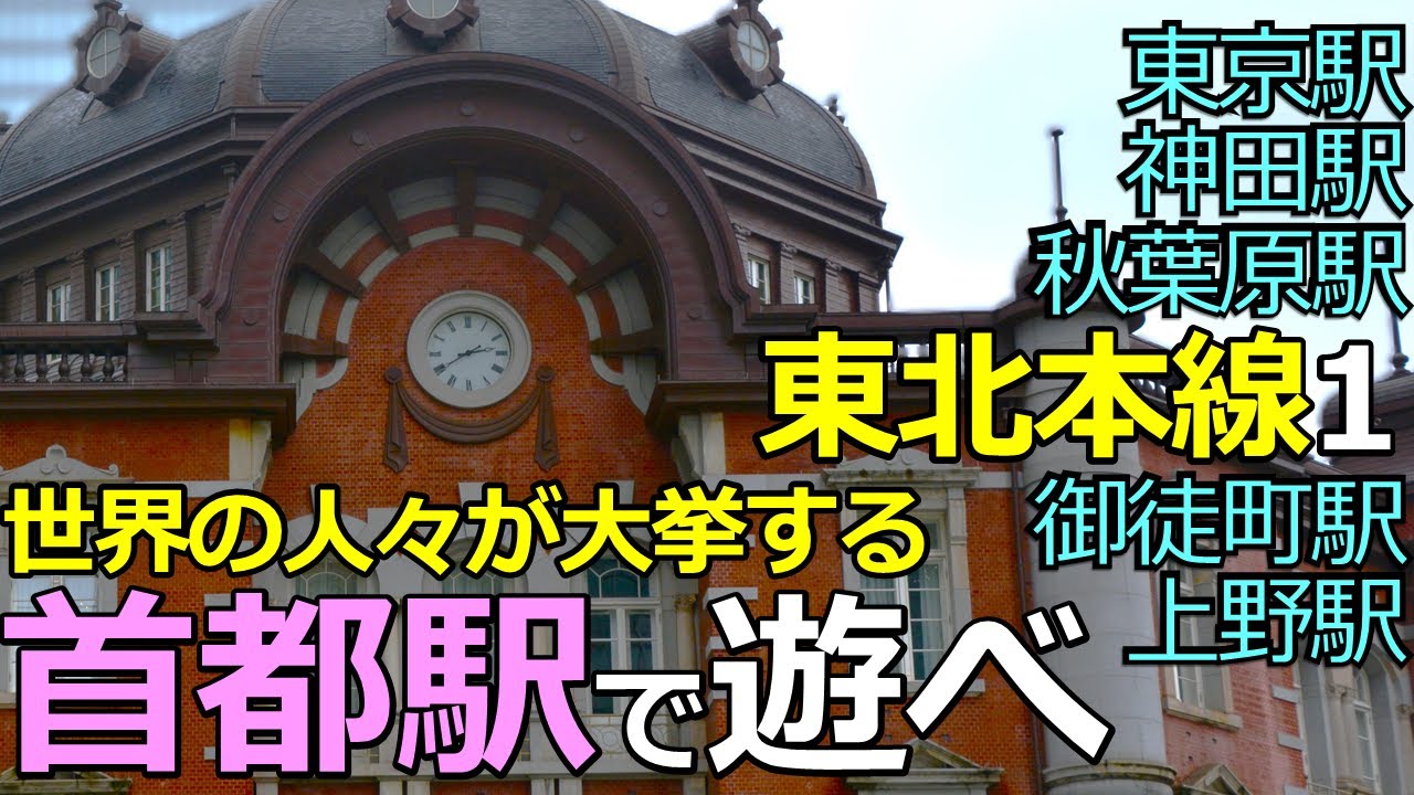 【東北本線1】首都駅で遊べ！世界の人々が大挙する東京・秋葉原・神田・上野