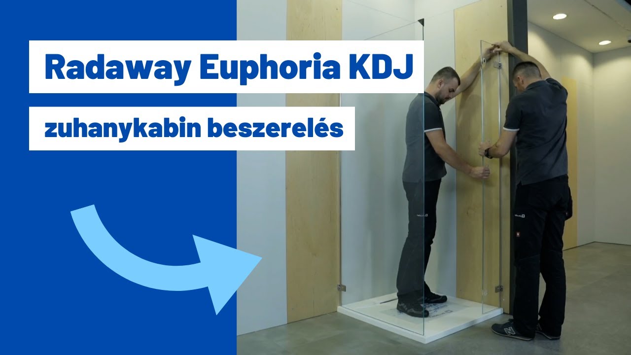 Radaway Euphoria KDJ szögletes zuhanykabin beszerelés