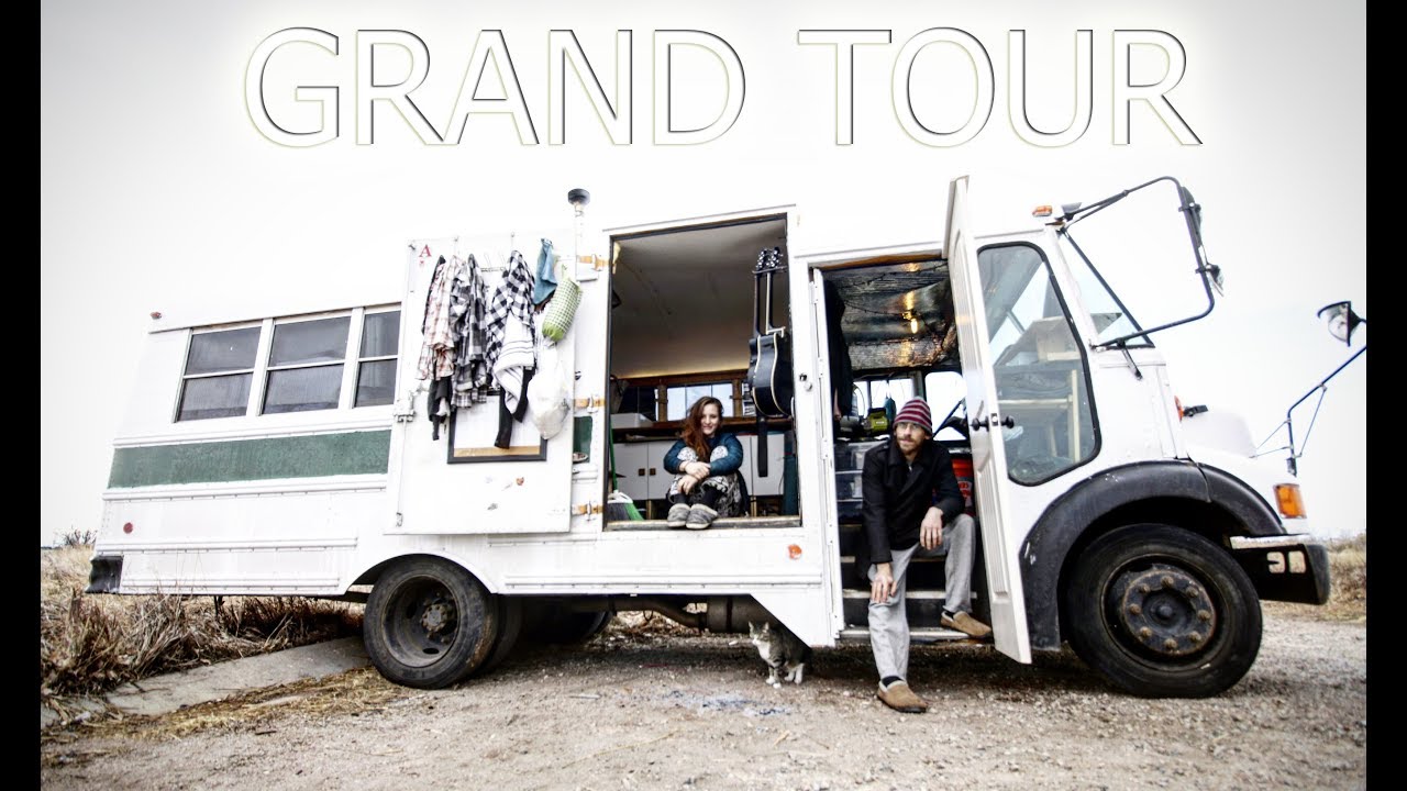 SHORT BUS CONVERSION TINY HOUSE TOUR!