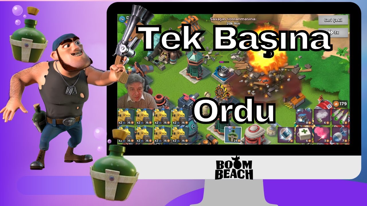 Er Bullit Tek Başına Ordu ile Harita Temizliği Boom Beach T&uuml;rk&ccedil;e