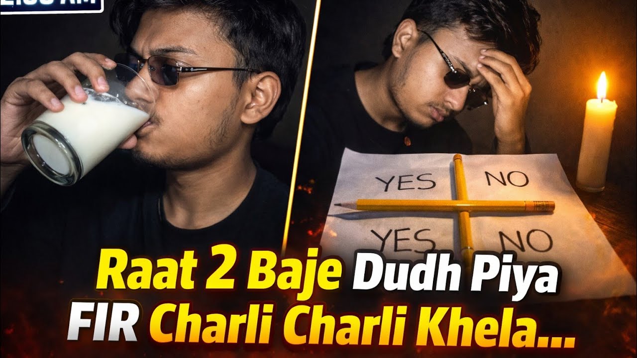 रात 2 बजे दूध पिया, फिर खेला चार्ली चार्ली 😱 | सच में क्या हुआ? देखो पूरा वीडियो! #trendingvideo 