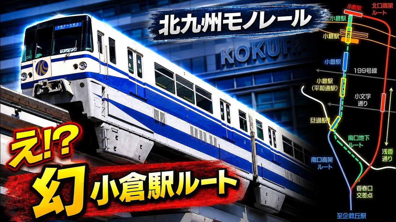 小倉駅に別ルートがあった？北九州モノレール建設計画で消えた2つの案