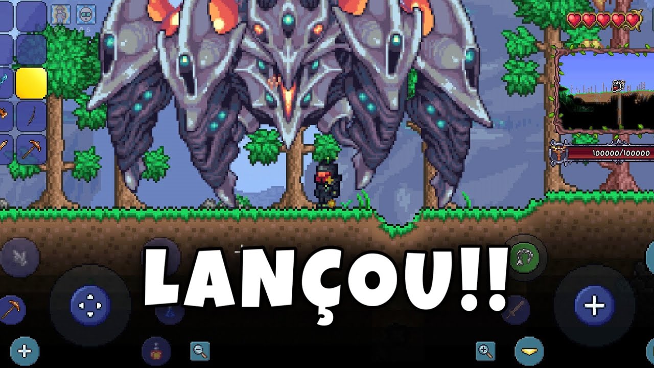 Jogando o Terraria Calamity MOBILE
