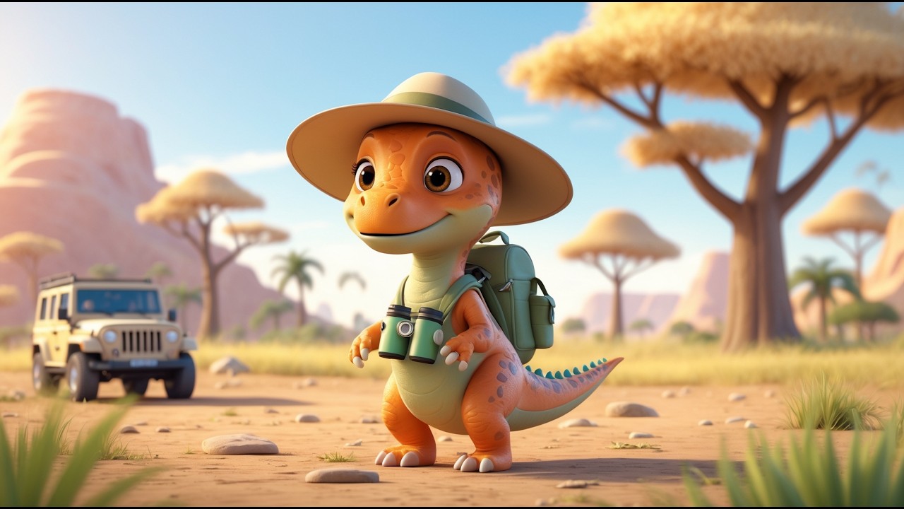 Dino’s Safari Adventure | Wild Animals Song for Kids | Playdate Hub