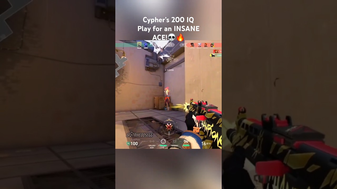 Cypher&rsquo;s 200 IQ Play for an INSANE ACE!💀🔥|Big Brain Valorant Moment#valorantcommunity #valorantclips