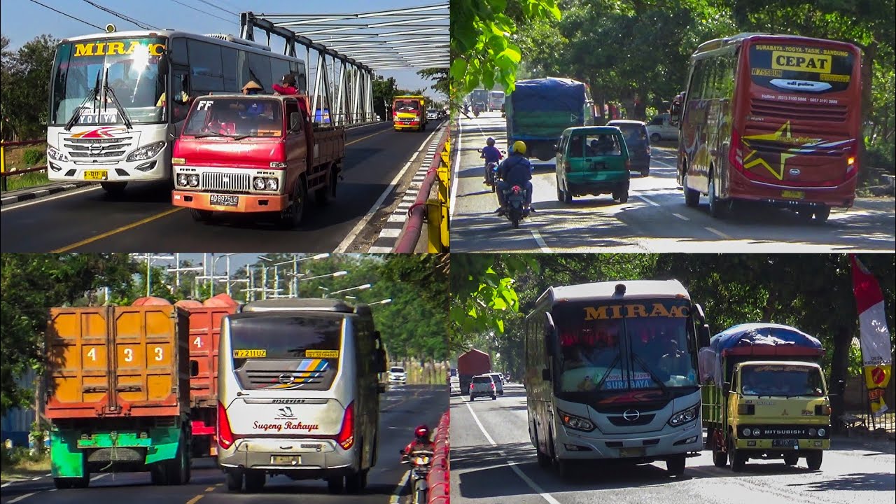 Hunting BUS-BUS NGEBUT dan NGEBLONG di Jalan raya Surabaya-Madiun (Sukomoro, Nganjuk)