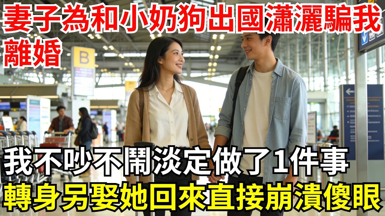 妻子為和小奶狗出國瀟灑騙我離婚，假死失聯。我不吵不鬧，淡定銷户吞掉岳父母全部拆遷款，轉身另娶嬌妻，她回來直接崩潰傻眼#故事#情感