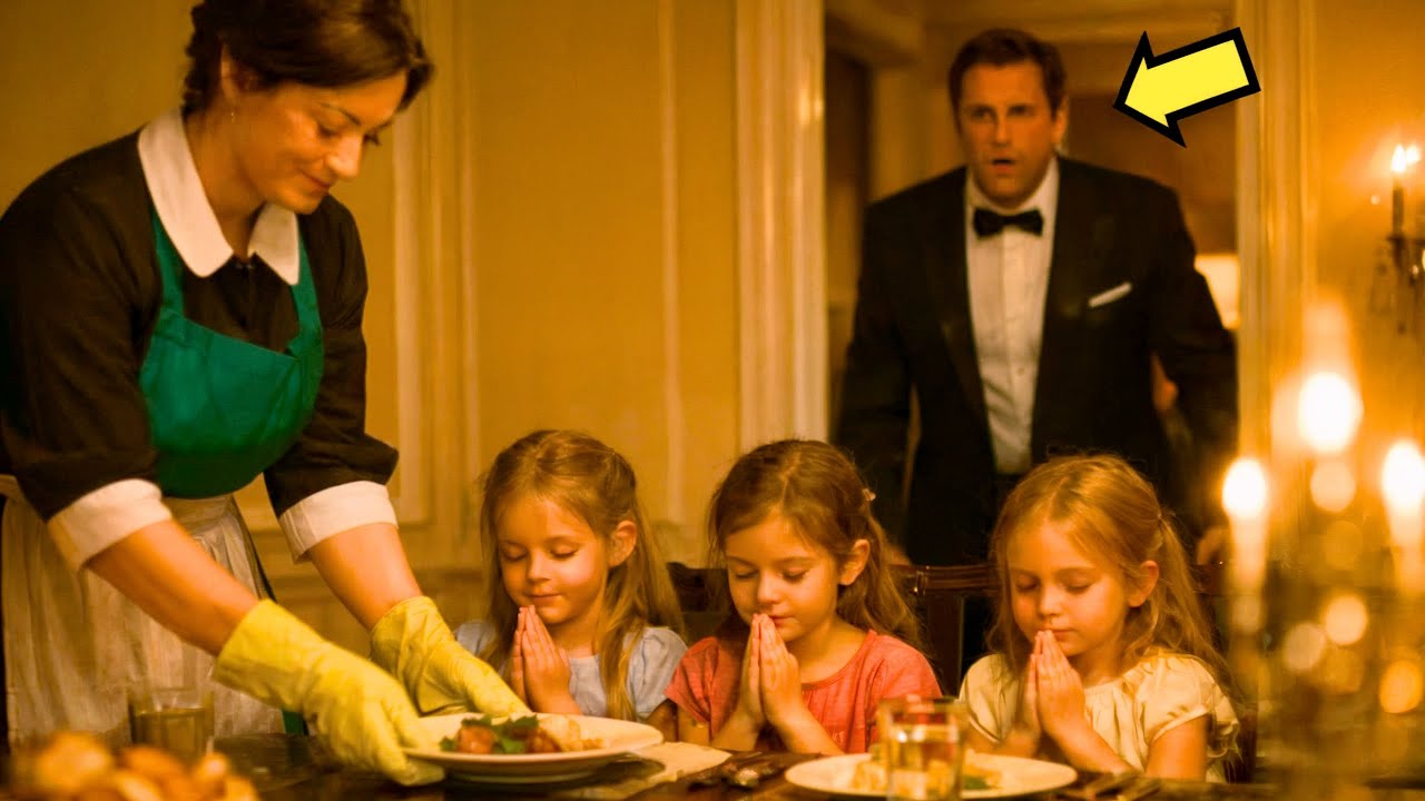 MILLONARIO DEJA A SUS HIJAS EN CASA DE LA EMPLEADA… LAS RECOGE TEMPRANO Y SE CONGELA AL VER