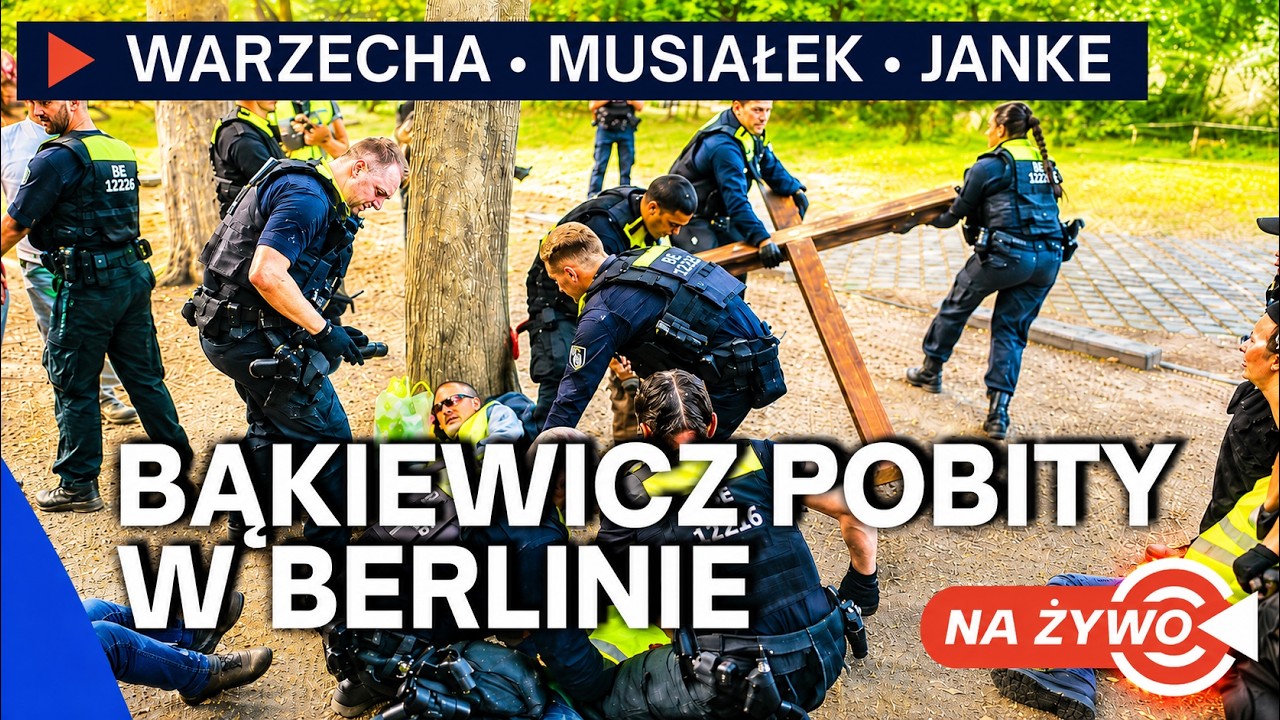 Polska - Niemcy. Bąkiewicz pobity w Berlinie. Demonstracja w Warszawie. WARZECHA - MUSIAŁEK - JANKE