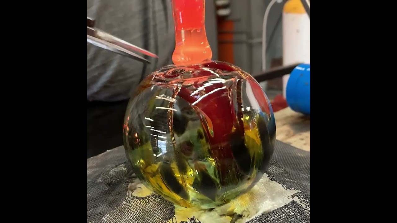 Watch Luke Adams make a Handblown Glass Ornament