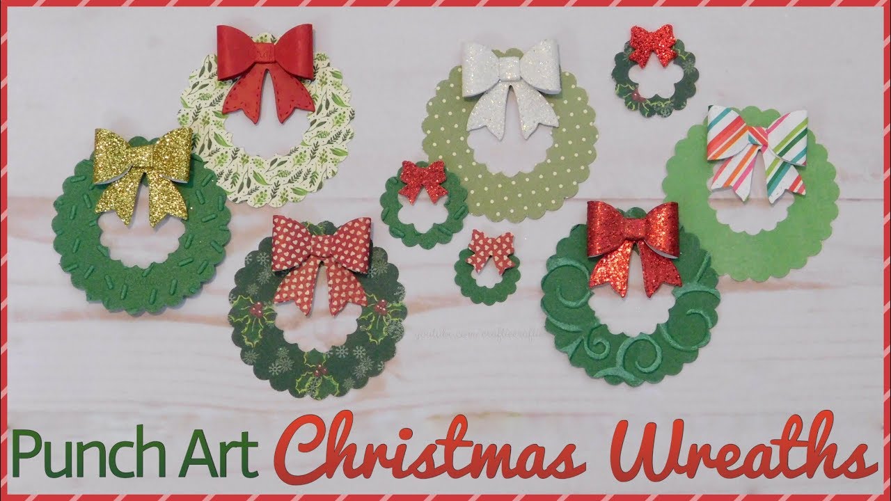 Punch Art Christmas Wreaths