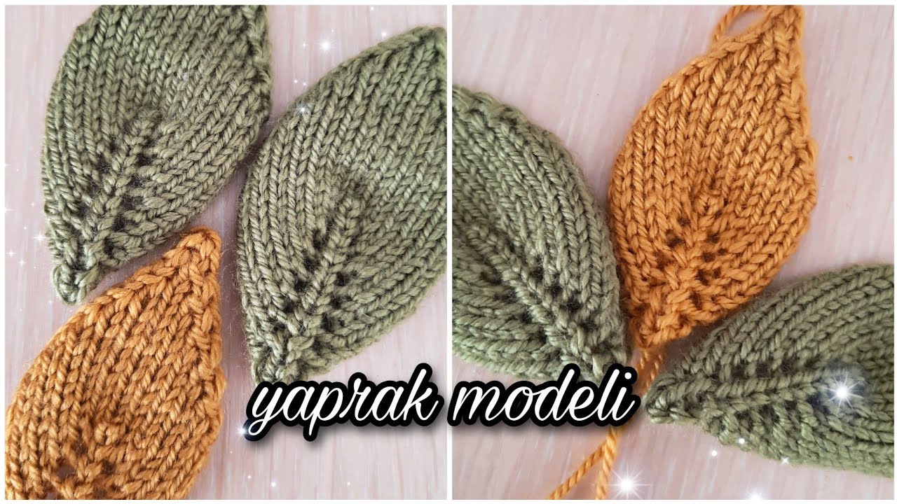 YAPMASI 5 DAKİKA! Örgü Yaprak Yapımı 🍂
