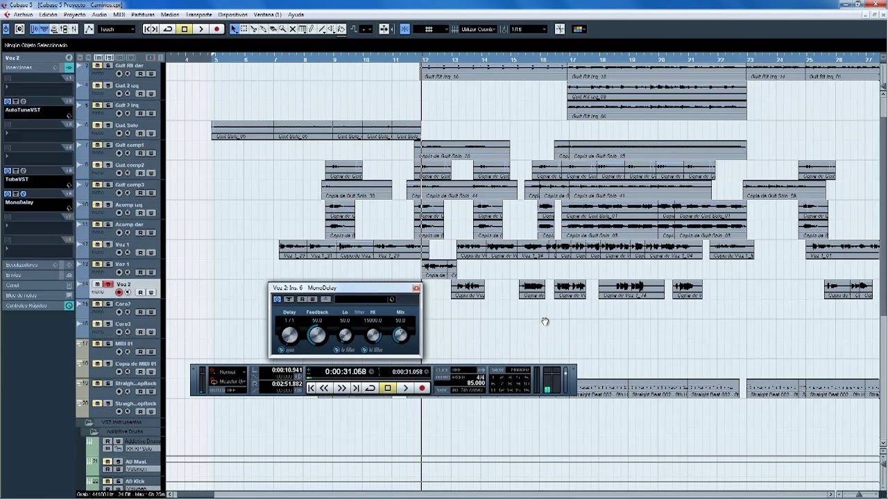 Delay, Tutorial Cubase sobre el efecto de Eco o Delay en español