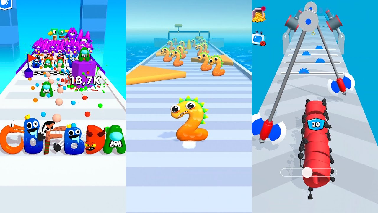 NUMBER RUN MERGE 3D VS ALPHABET DINO, MERGE ALPHABET NUMBER RUN - Merge Battles GamePlay