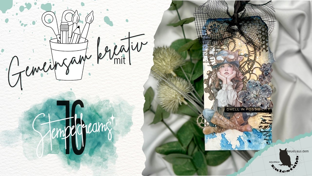 Gemeinsam kreativ | DT Päckchen von @SimonesBastelkram auspacken | Was neues probiert | Steampunk