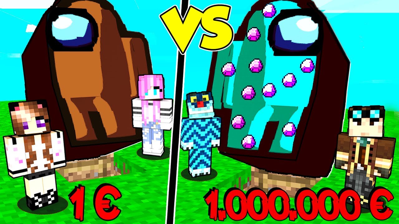 CASA NASCOSTA DA 1€ CONTRO CASA NASCOSTA DA 1.000.000€ SU MINECRAFT!!