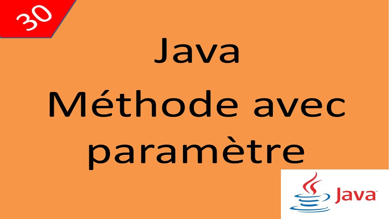 Java Cours 30 درس جافا Méthodes avec paramètres