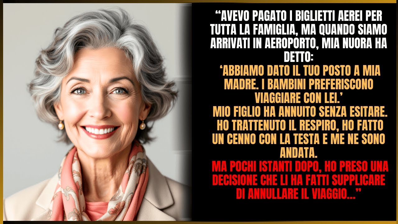 «Abbiamo passato il tuo biglietto a mia madre: i nipoti la preferiscono. Un attimo dopo…»
