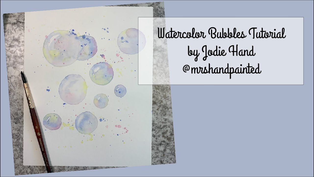 How to Paint Watercolor Bubbles Tutorial