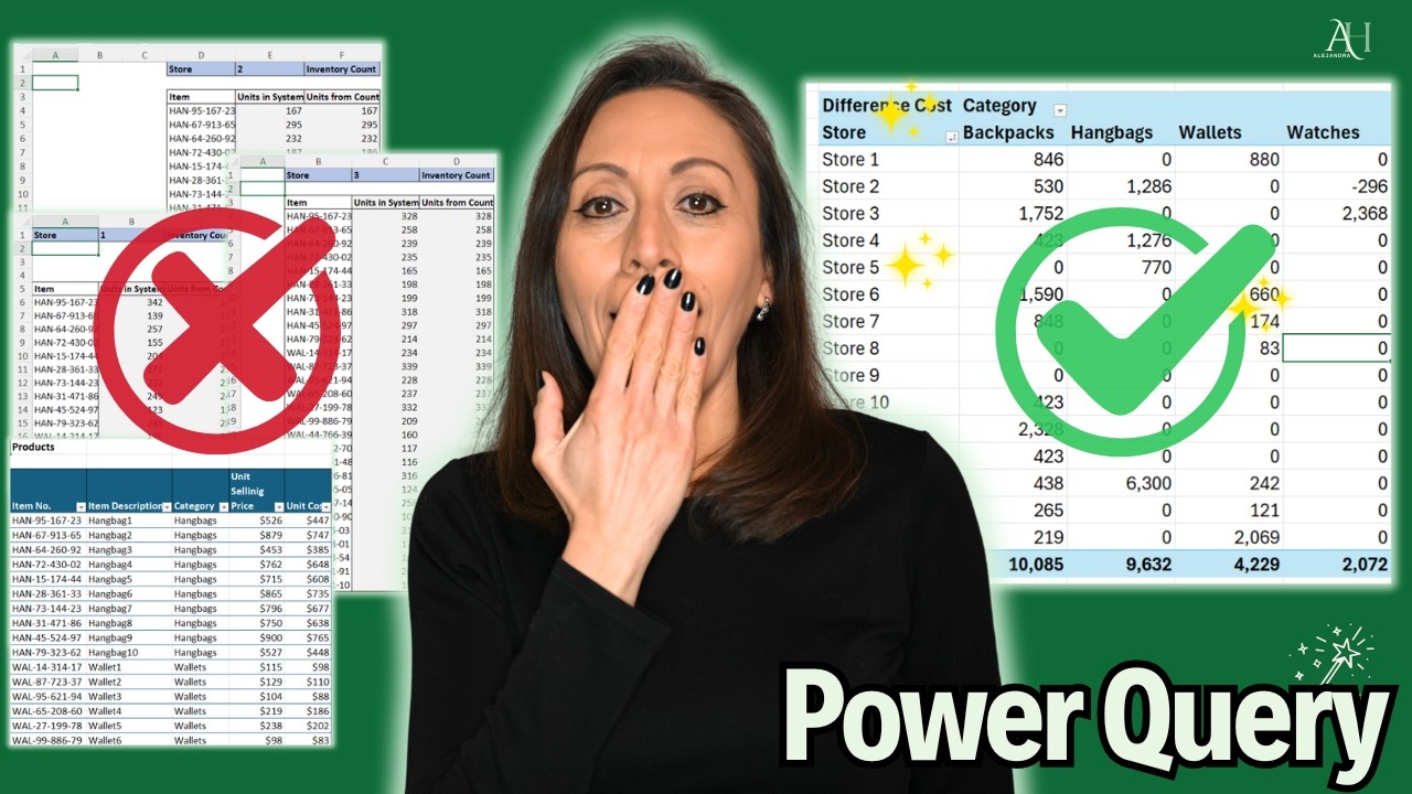 How to Dynamically Compare Your Inventory Count vs Your Books, Using #PowerQuery & #PowerPivot