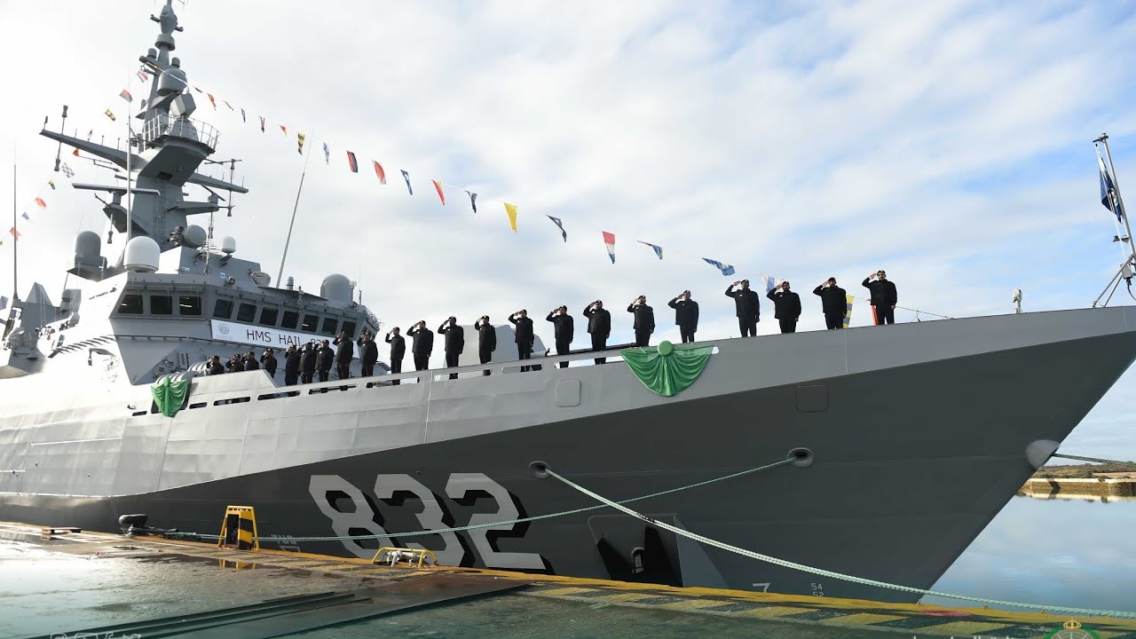 Royal Saudi Naval Force receives 3rd of five Avante 2200 class corvette 'HMS Hail' from Navantia