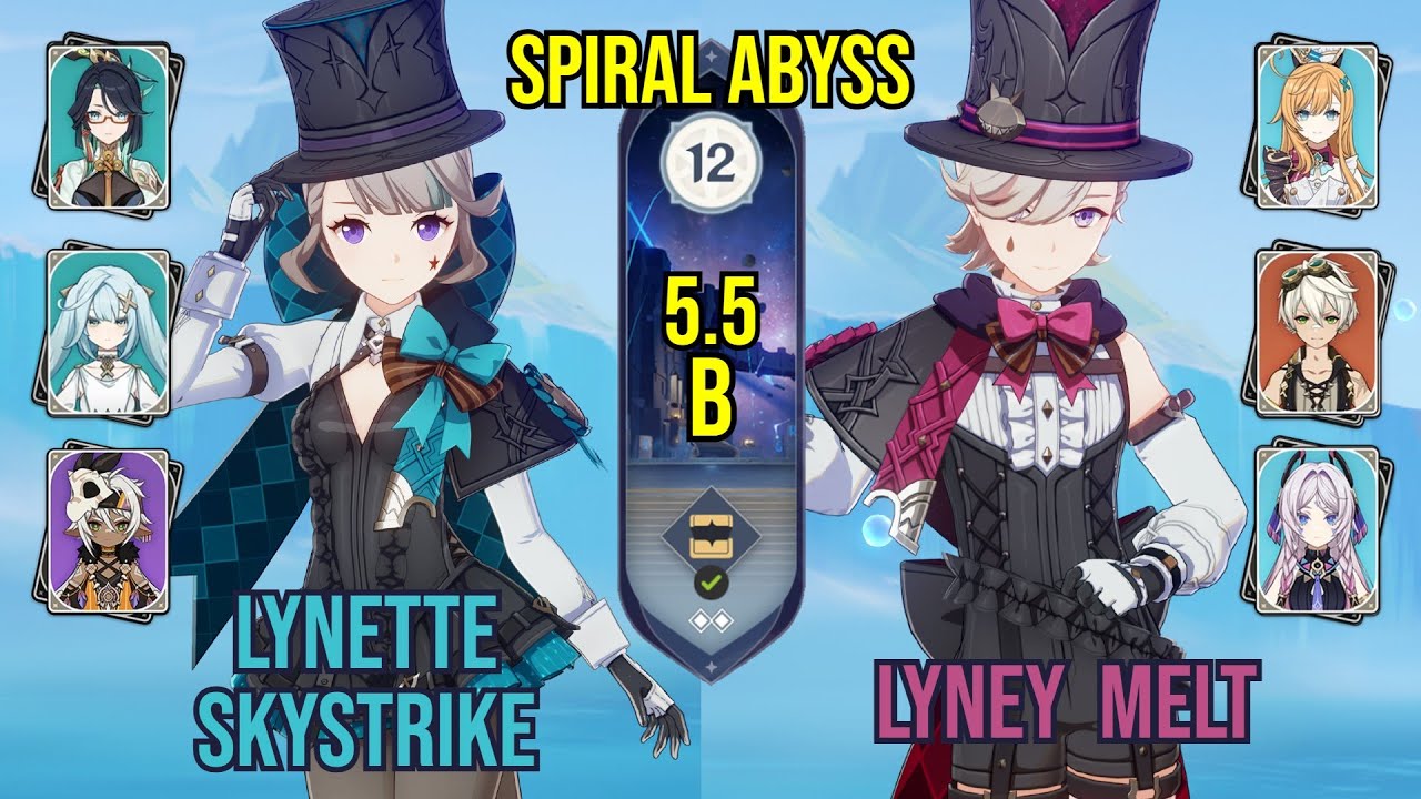 C6 Lynette Skystrike + C0 Lyney Melt | Spiral Abyss 5.5b | Genshin Impact