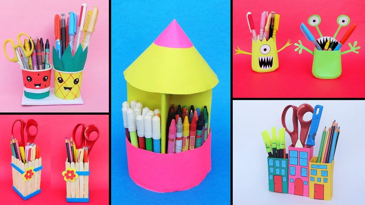5 DIY Pen/Pencil Holder | Best out of waste | Easy Pen Stand making at home
