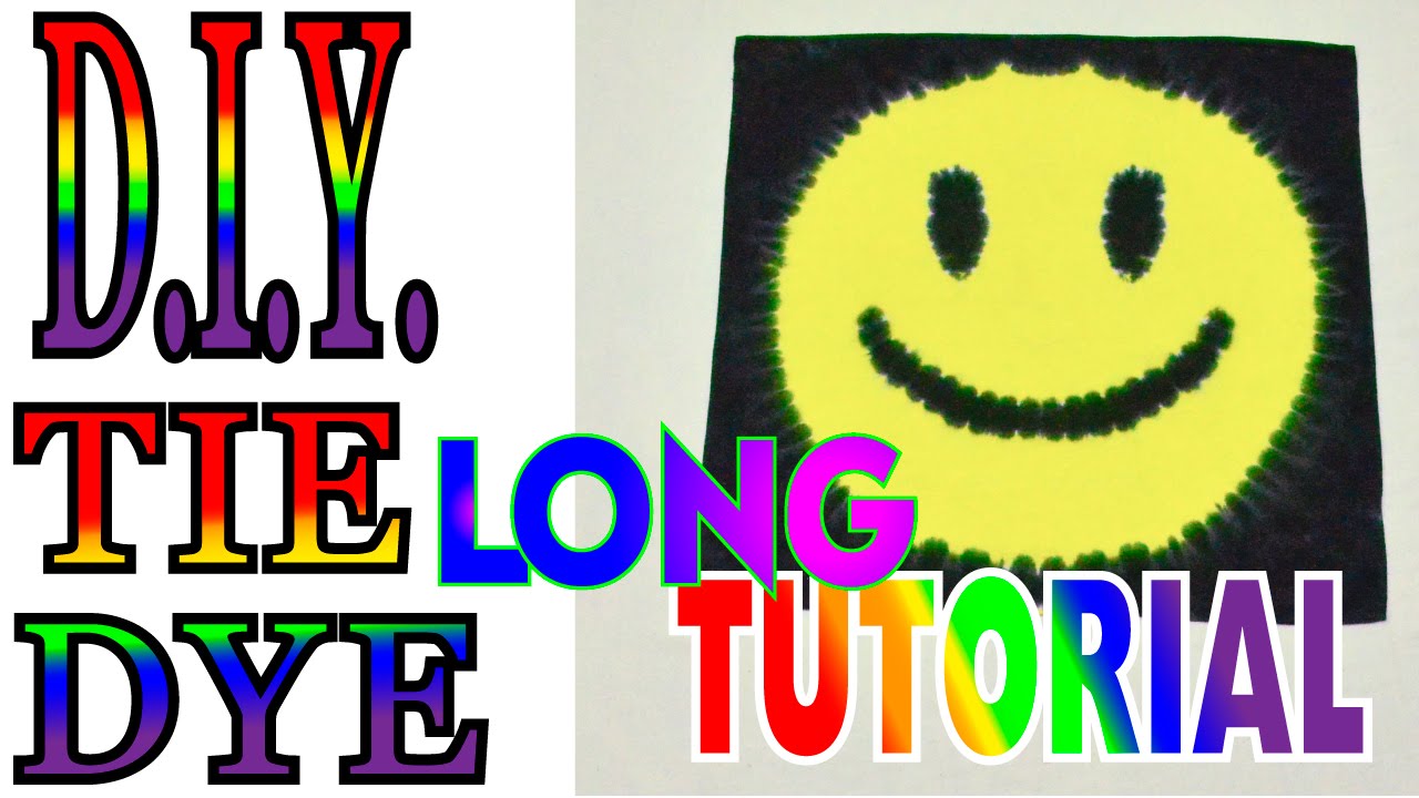DIY Smiley Face Tie Dye [Long Tutorial] #46