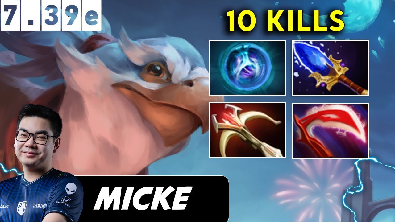 Micke Kez Safelane 10 Kills - Dota 2 Patch 7.39e Pro player Full Gameplay
