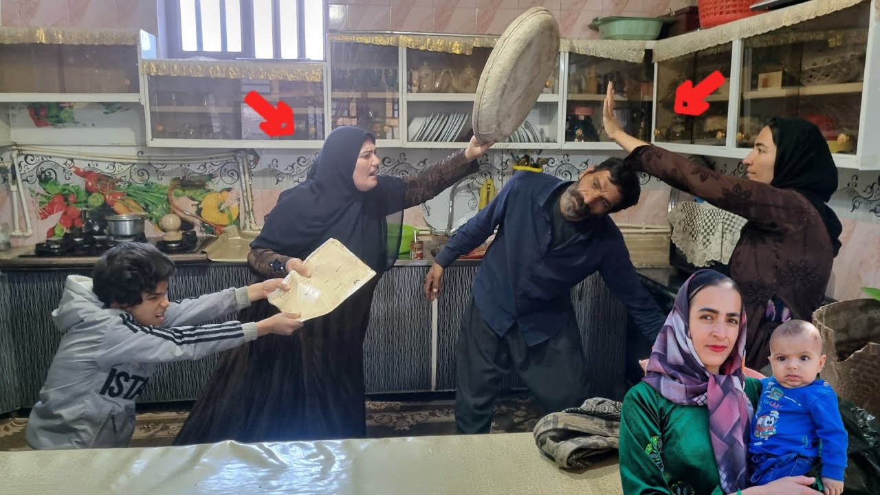 The teacher's conflict with Afshin's neighbor and stepmother in the city 