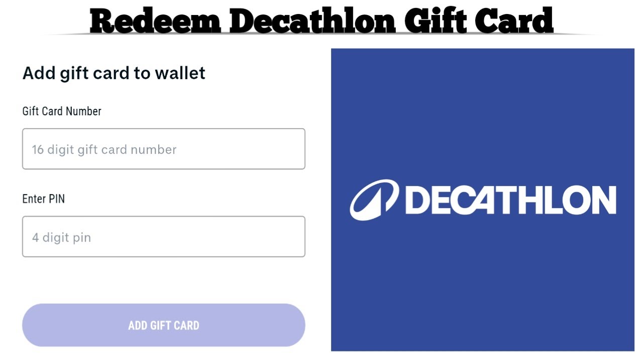 How to Redeem a Decathlon Gift Card in the Decathlon App | Step-by-Step Guide
