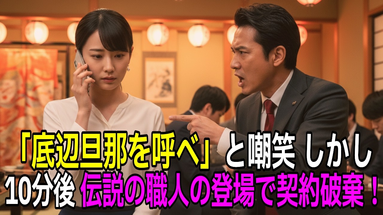 「底辺旦那を呼べ」歓迎会で夫を見下したエリート上司、その場で夫が独占契約を握る伝説の職人と判明し契約破棄される展開【感動する話】【朗読】