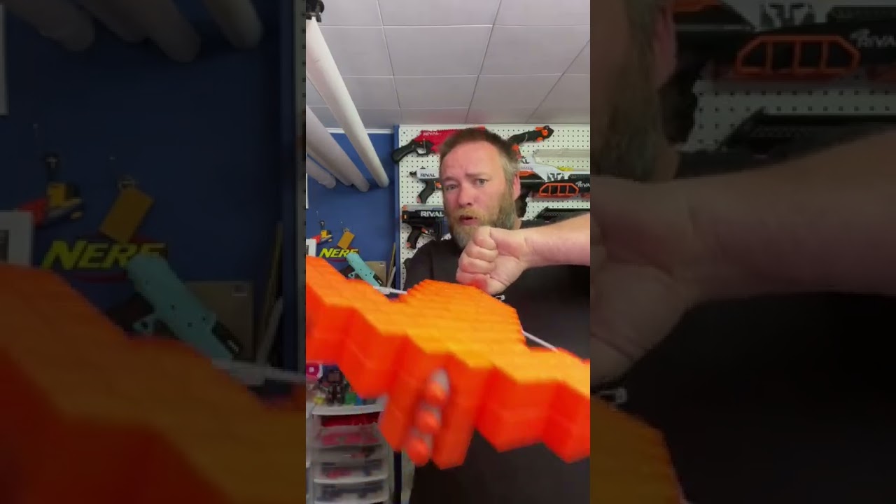 Nerf Minecraft Pillager&rsquo;s Crossbow (not a crossbow) review. Thanks Family Foam Sport for the clips!